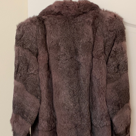 LONG GRAY RABBIT FUR COAT - Picture 12 of 13